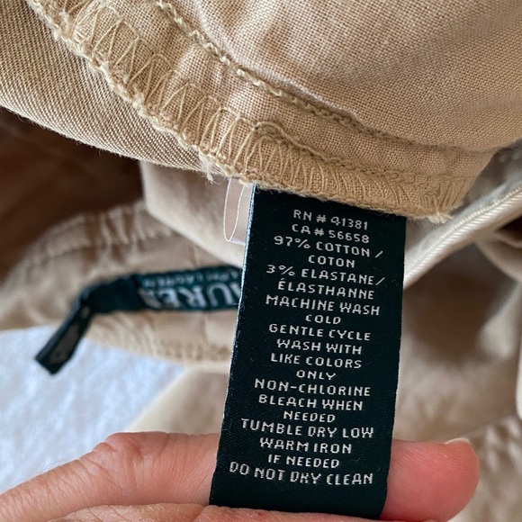 Lauren Ralph Lauren Women's Tan Cargo Pants Skinny Zippered Ankle Equestrian - Picture 11 of 16